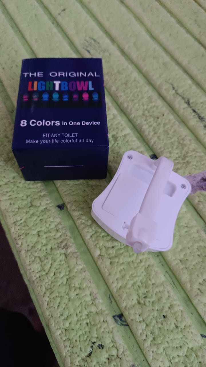 Battery powered LED toilet light night safety