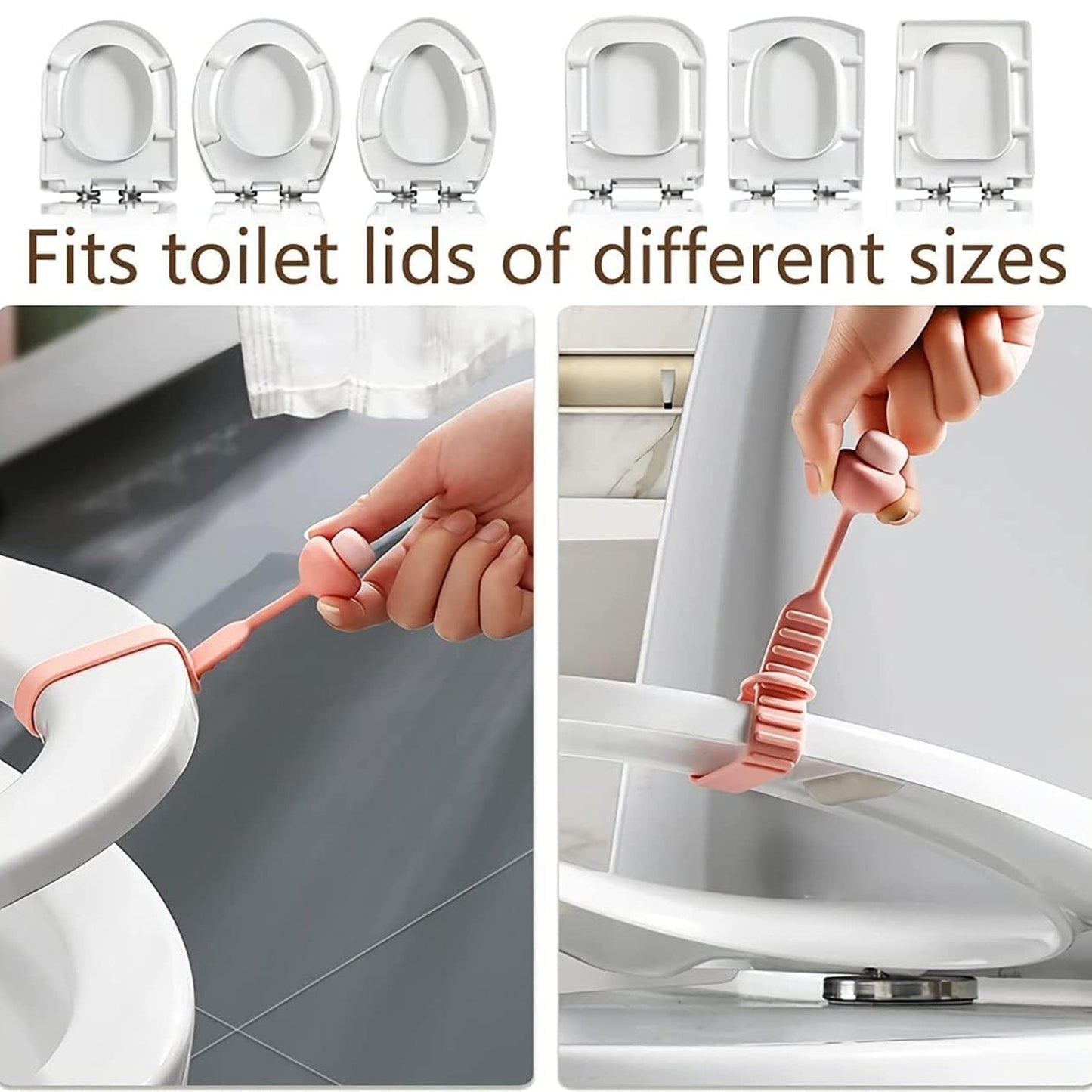 ComfortLift Silicone Band, Bathroom hygiene silicone toilet seat lifter easy install