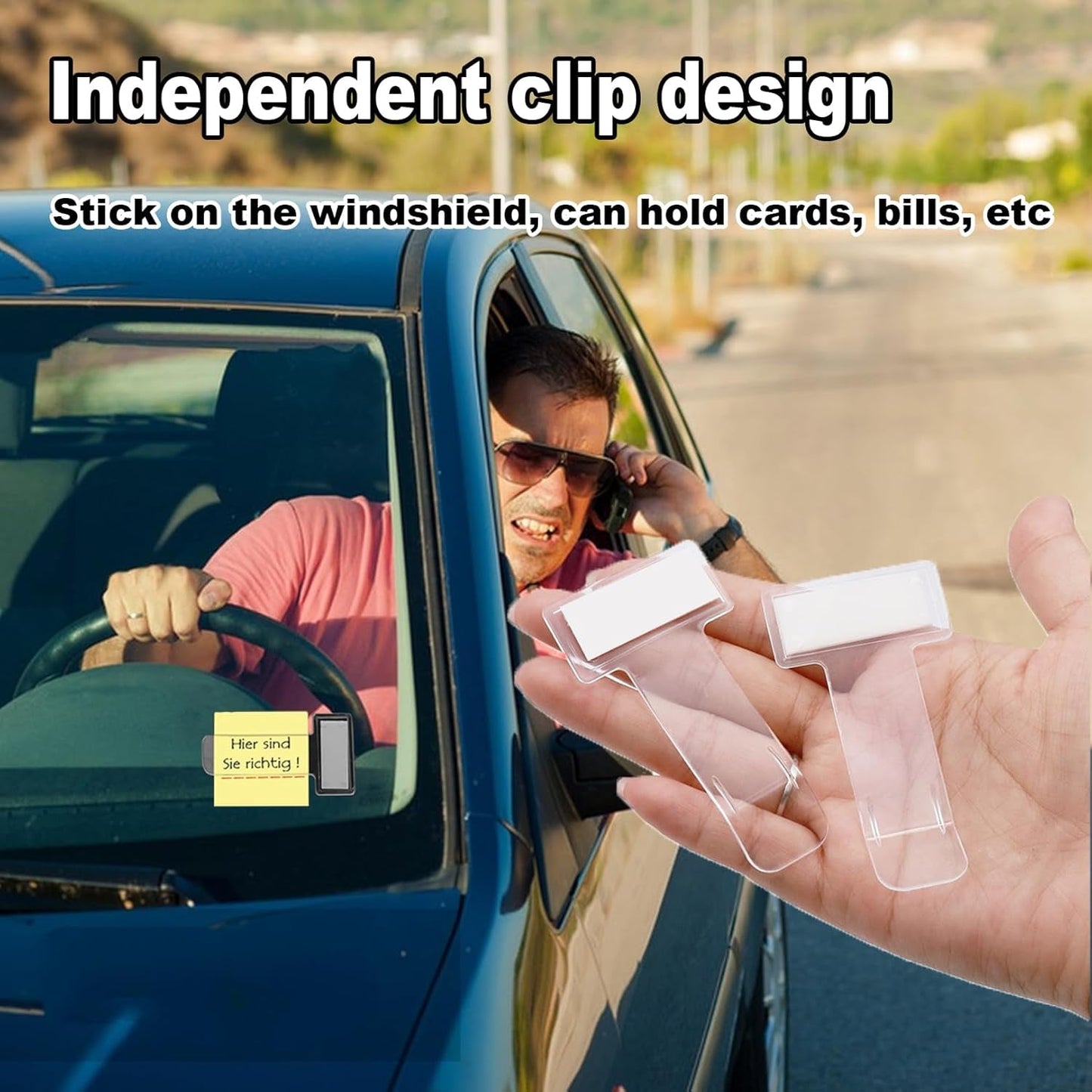 Fastag Display Stand, Self adhesive Fastag holder clip on car windshield glass
