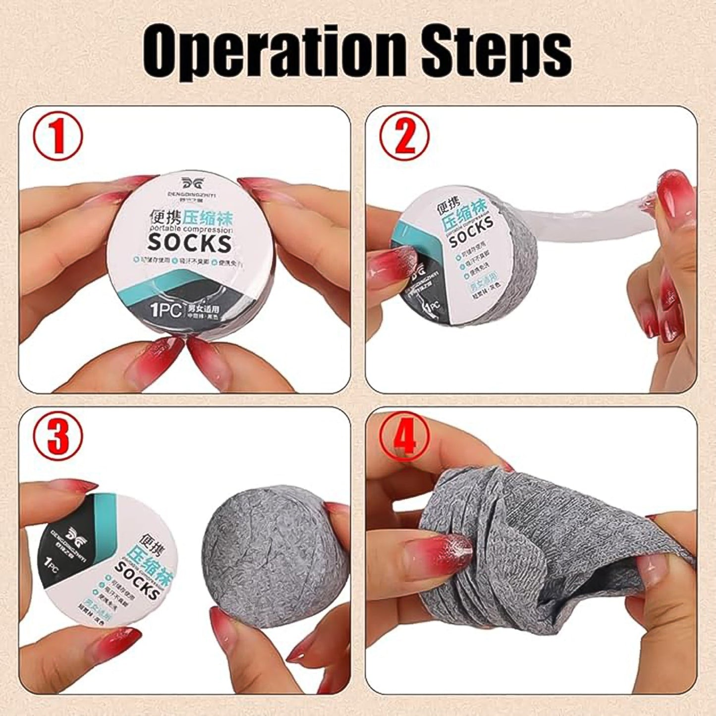 Portable Comfort Disposable Socks, Sweat absorbing thin cotton disposable compression socks pair