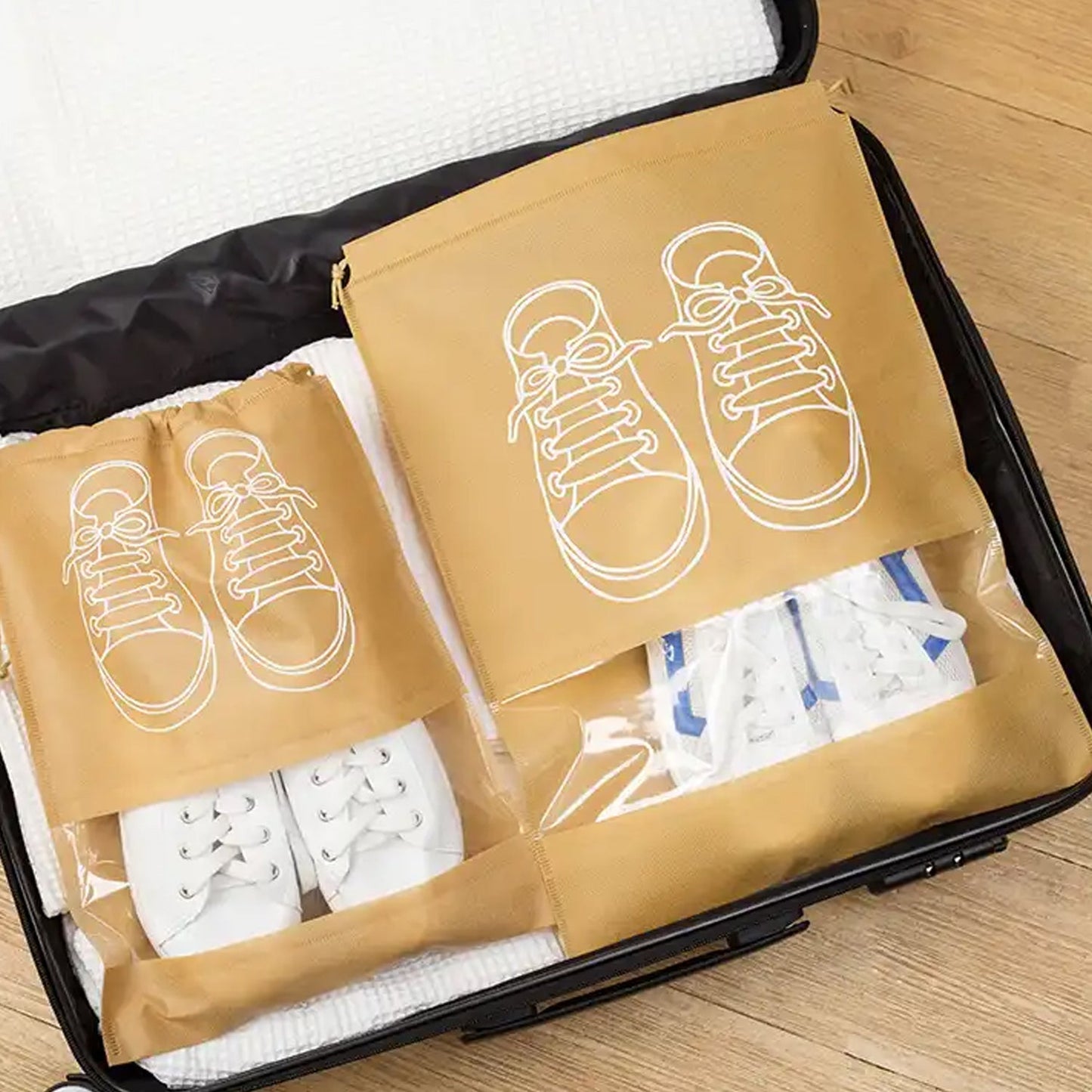 Foldable waterproof shoe storage bag, suitable for commuters, students, and vacation trips India
