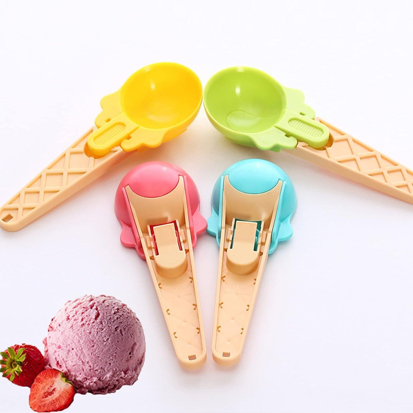 Multi-purpose scoop set for desserts, fruit balls, and cupcakes