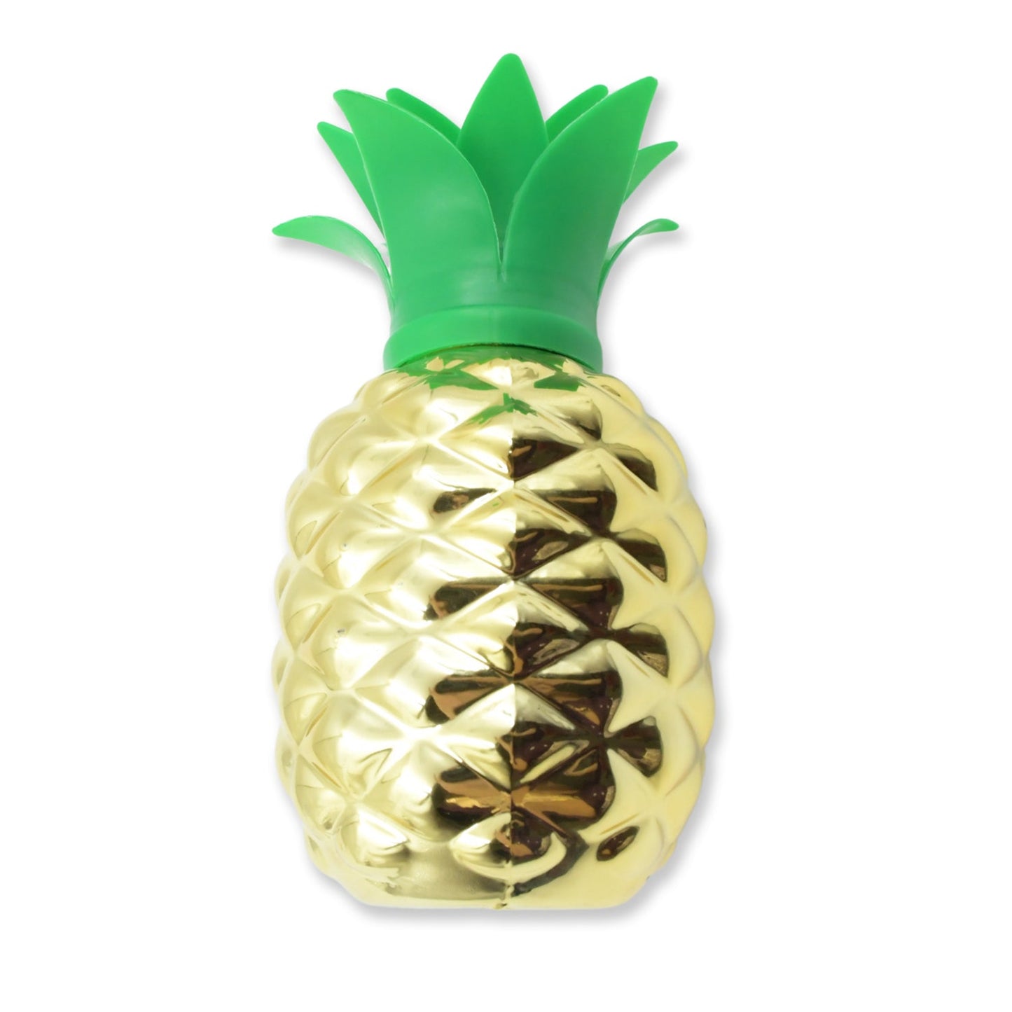 Reusable plastic pineapple drink cup with secure lid and straw ideal for kids’ parties and beach fun