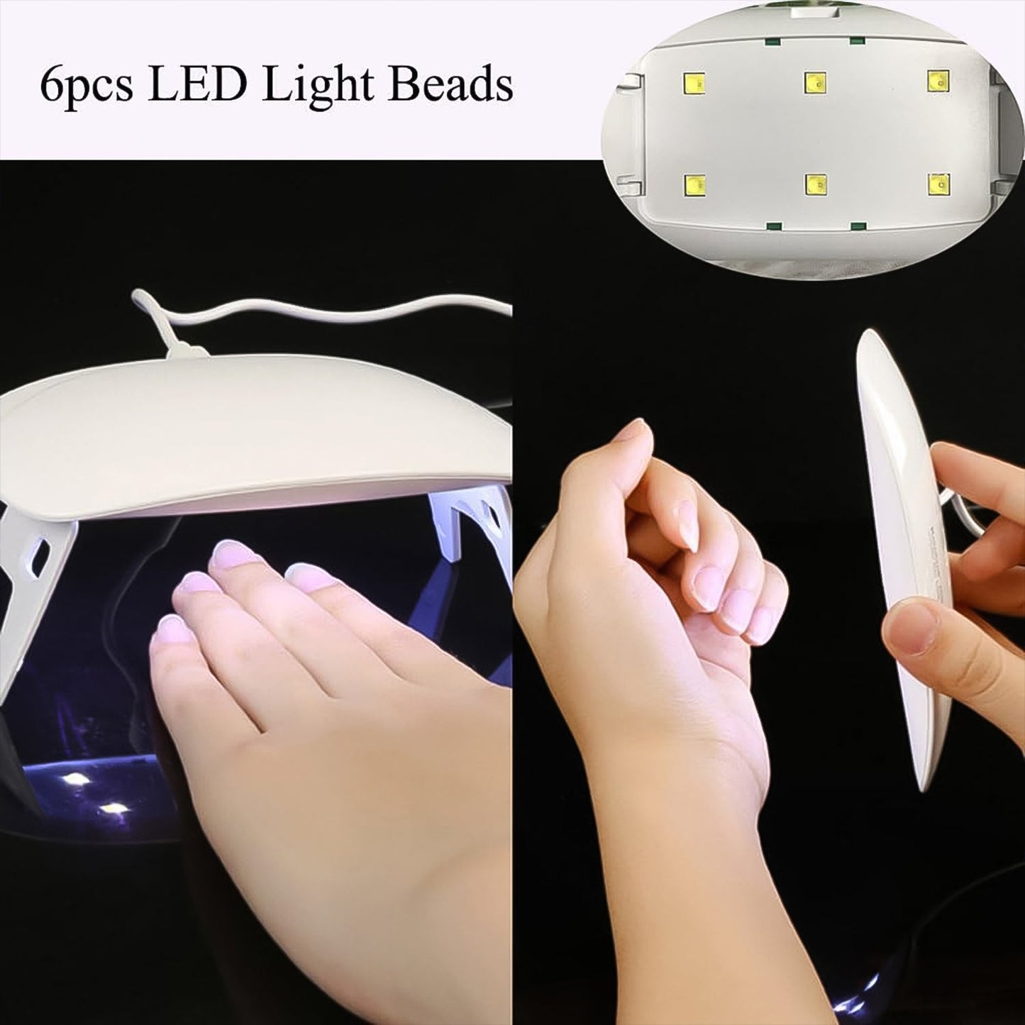 Travel portable UV LED nail dryer for gel polish and nail art
