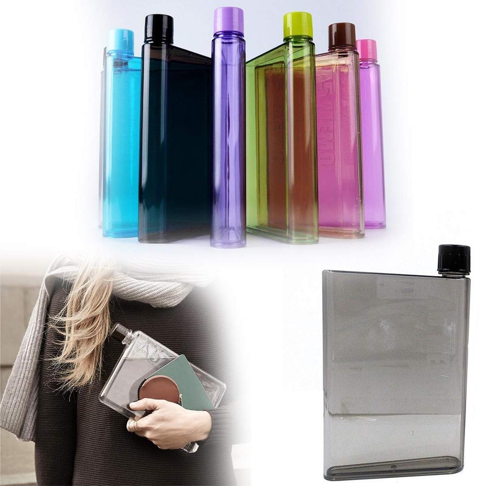 BPA-free flat memo bottle with screw cap lid