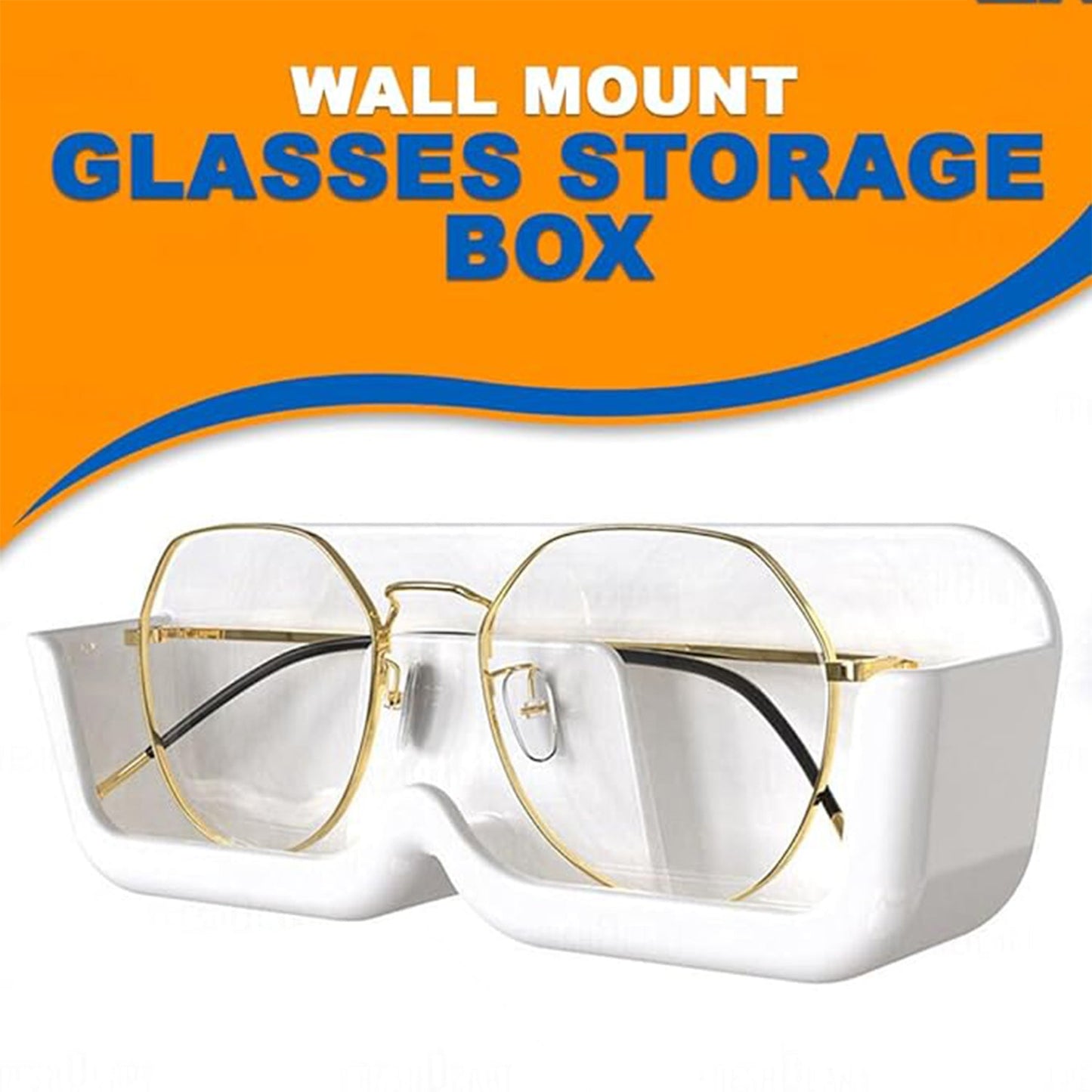 Space-saving plastic sunglass organizer with secure mounting