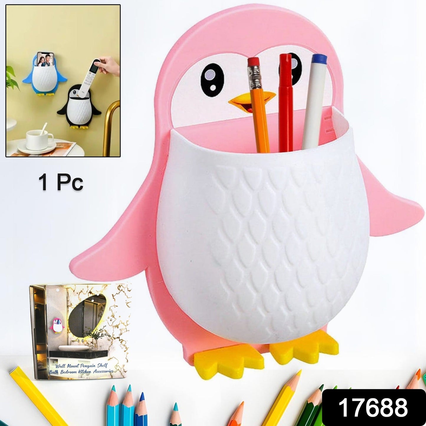 Cute wall mounted organizer box for bathroom or office use