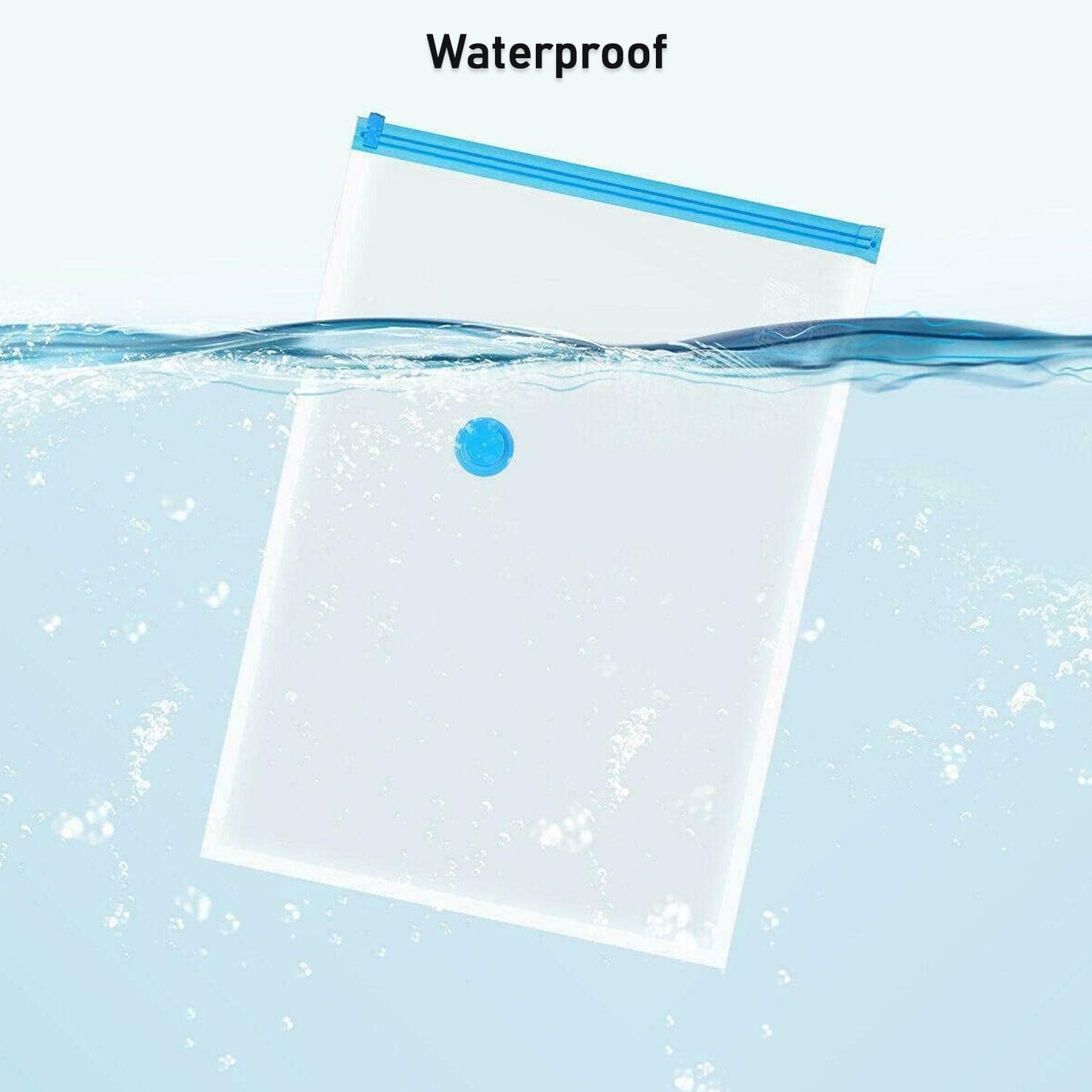 Waterproof Reusable vacuum bags compressing clothes for neat storage