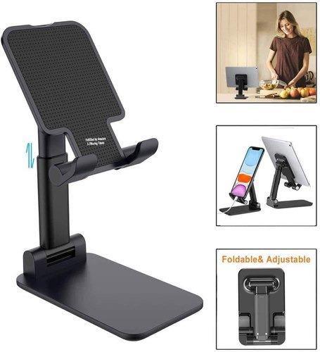 Portable mobile stand with foldable design for easy storage. foldable mobile stand, adjustable phone holder, tablet stand for desk, portable phone stand, iPad mini stand, universal mobile holder, desk stand