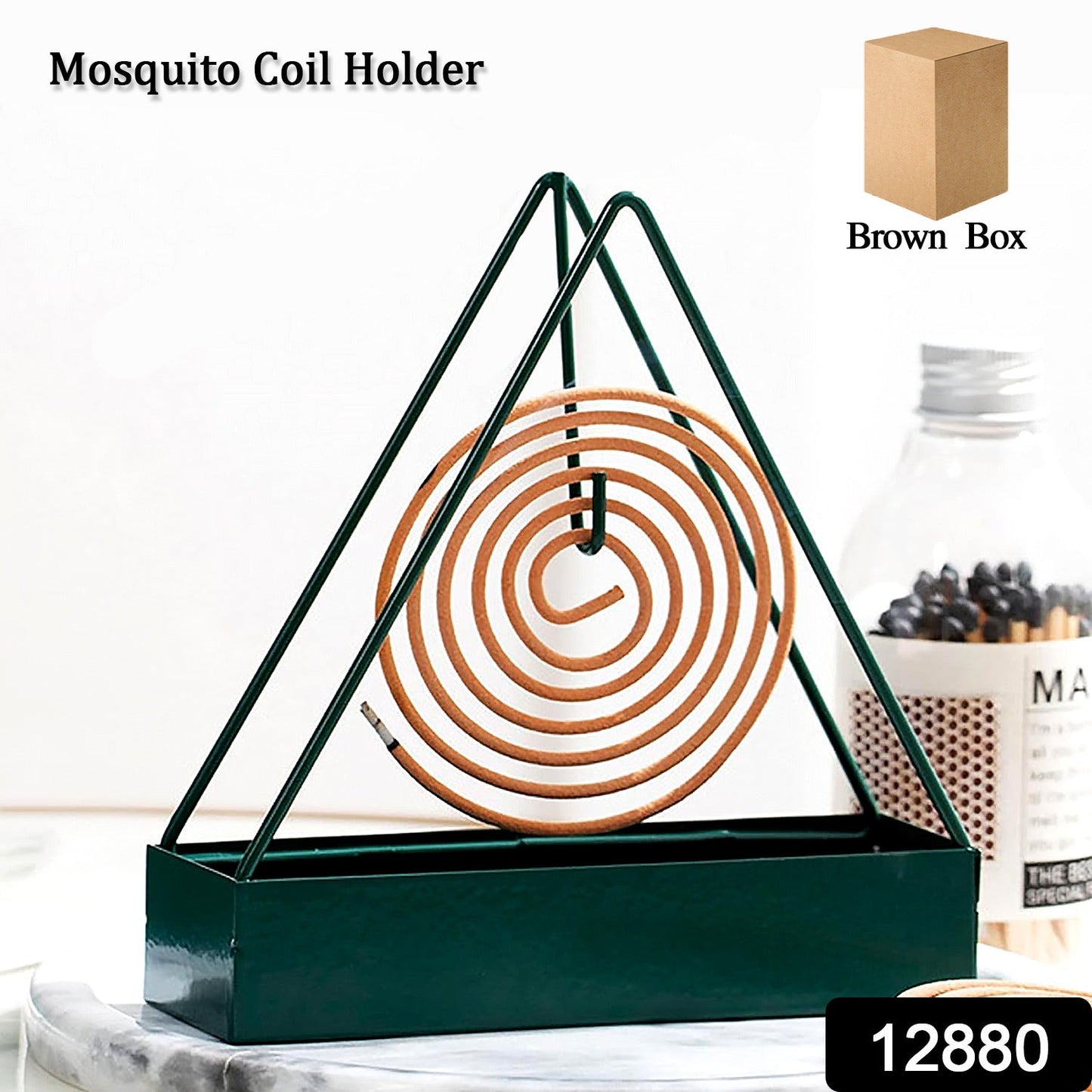 Wrought iron mosquito repellent incense holder frame