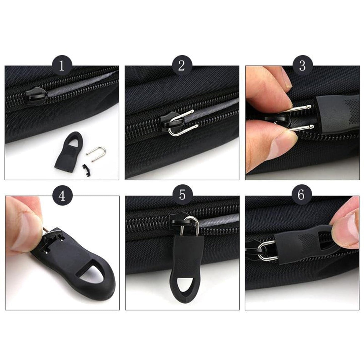 Zipper pull tab replacement for luggage and travel bags