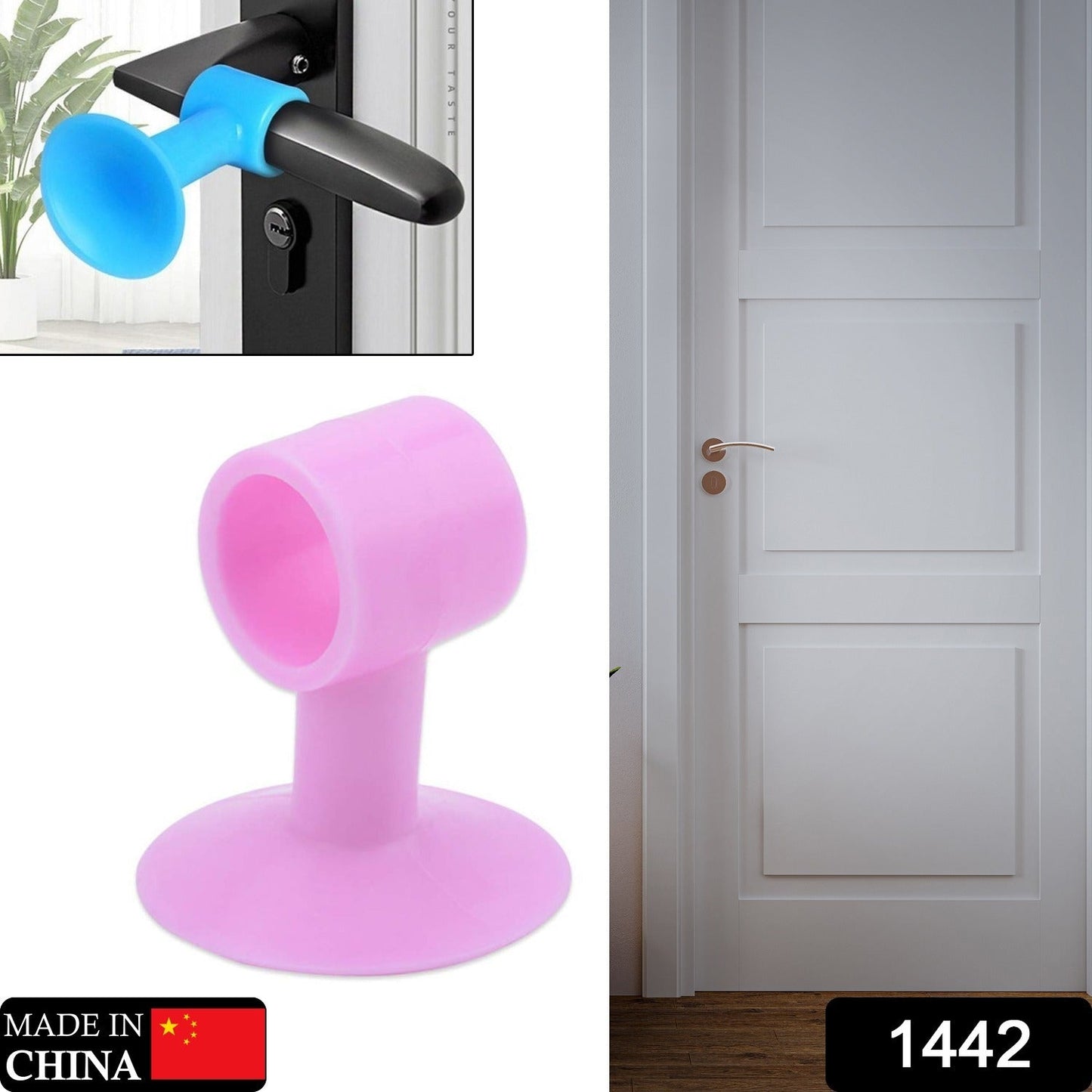 Anti-collision door stopper, silicone mini crash pad for handles. silicone door stopper, wall protector stopper, anti-collision pad, self-suction door stop, mini door handle bumper, reusable silicone crash pad, door stopper 6 pcs, handle wall guard