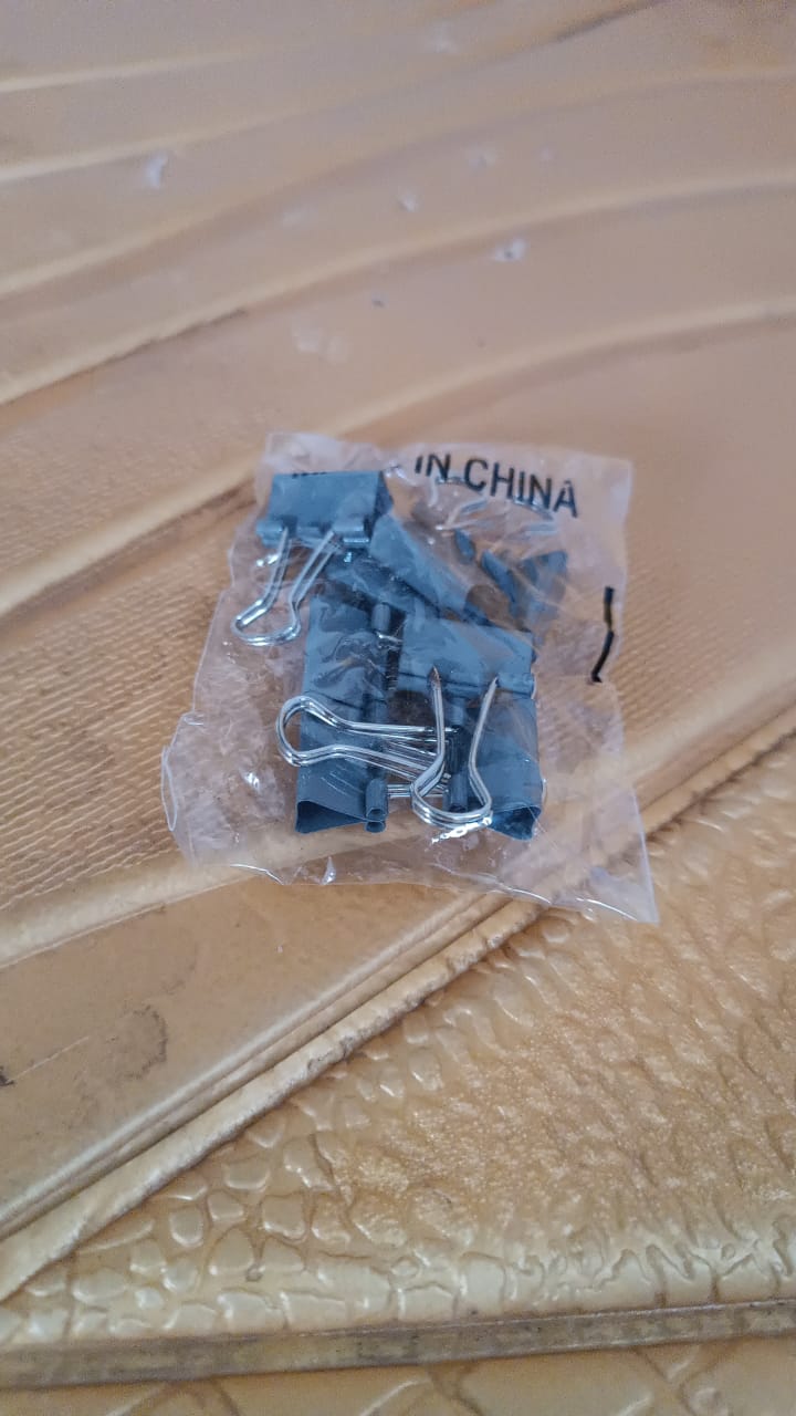 office clips India, stationery binder clips, colorful paper clamps, 32mm file clips, mix color binder clips, office supplies India,