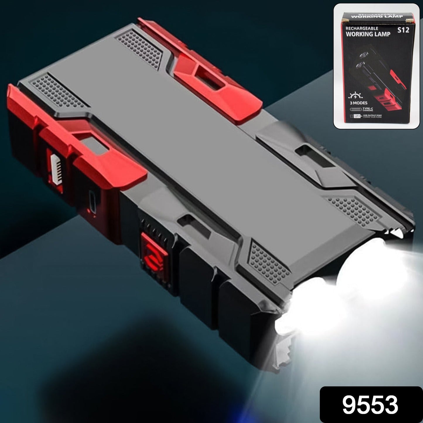 USB powered flashlight with charging indicator, sleek torch light with emergency battery backup