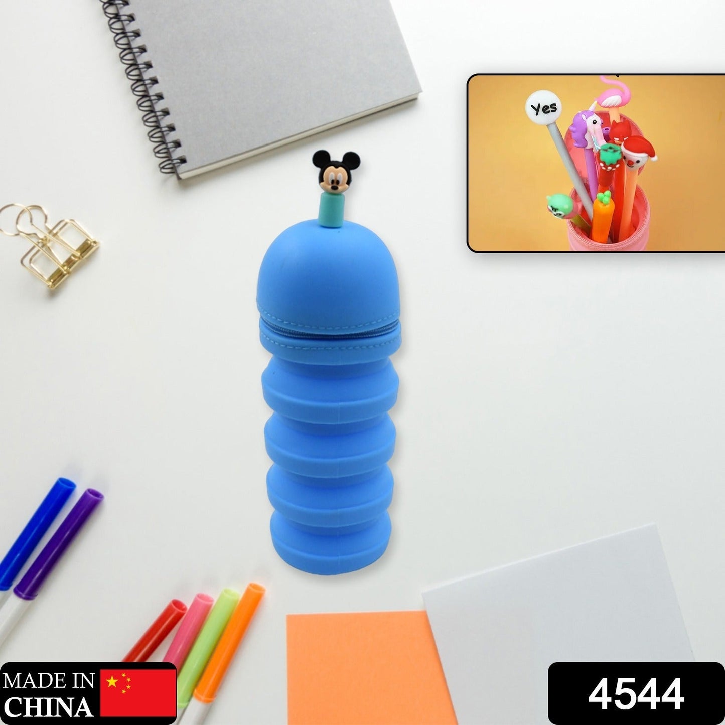 Telescopic pencil case with large capacity, for office and school use, silicone pencil case, telescopic pen holder, pink pencil pouch, large capacity pencil case, school stationery case, zip pen stand, pencil box for girls