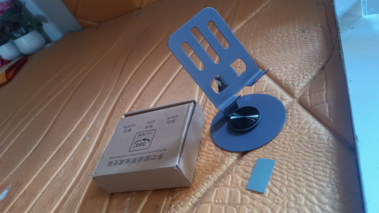 metal mobile holder stand, compact mobile stand for students, table top phone holder, aluminium foldable phone stand, mobile holder with angle adjustment