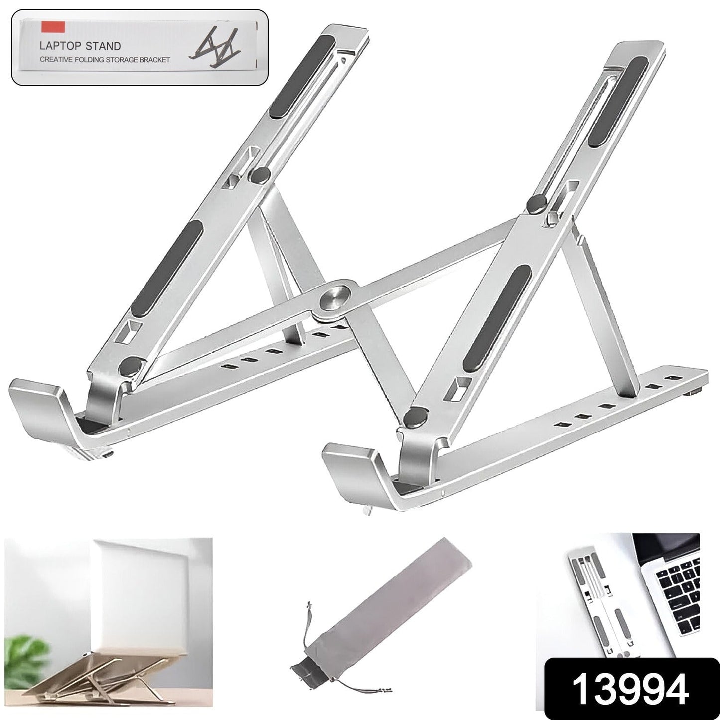 sturdy portable laptop holder for office and home, laptop table stand for students and professionals, space saving laptop stand with non-slip base, adjustable laptop stand for comfortable typing, foldable laptop stand ideal for travel and remote work