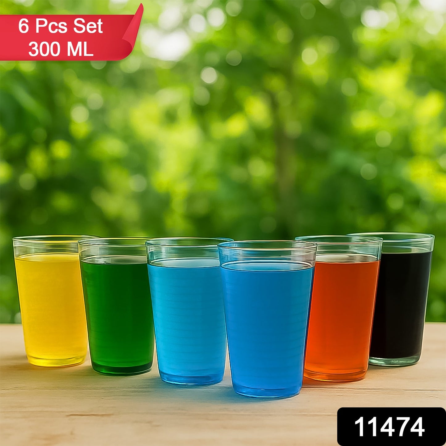 pyramid pattern BPA free plastic cup, reusable and stackable plastic glass for kitchen, durable 300ml plastic tumbler for kids and adults, daily use plastic glass with modern design, Apex 300ml pyramid plastic glass set for safe drinking