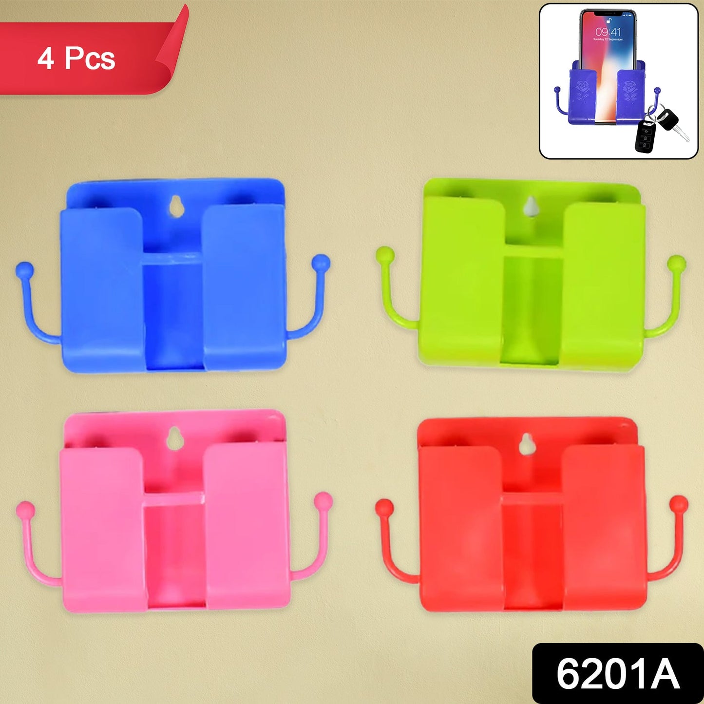 wall mounted storage box, remote control holder, phone holder wall mount, storage organizer with hooks, abs plastic wall organizer, 4 pcs storage case, wall hanging box