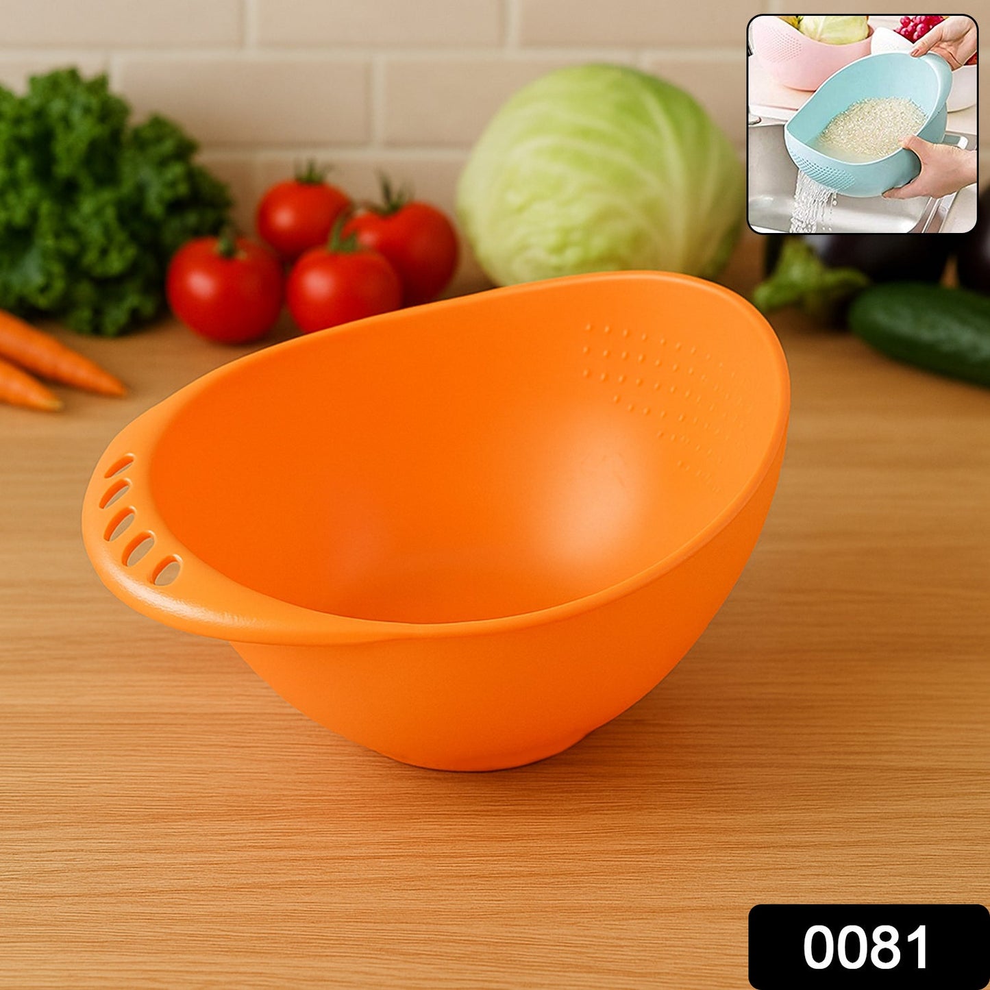 rice bowl strainer, plastic colander bowl, vegetable washing bowl, fruit strainer, kitchen water strainer, noodle washing bowl, food rinsing bowl