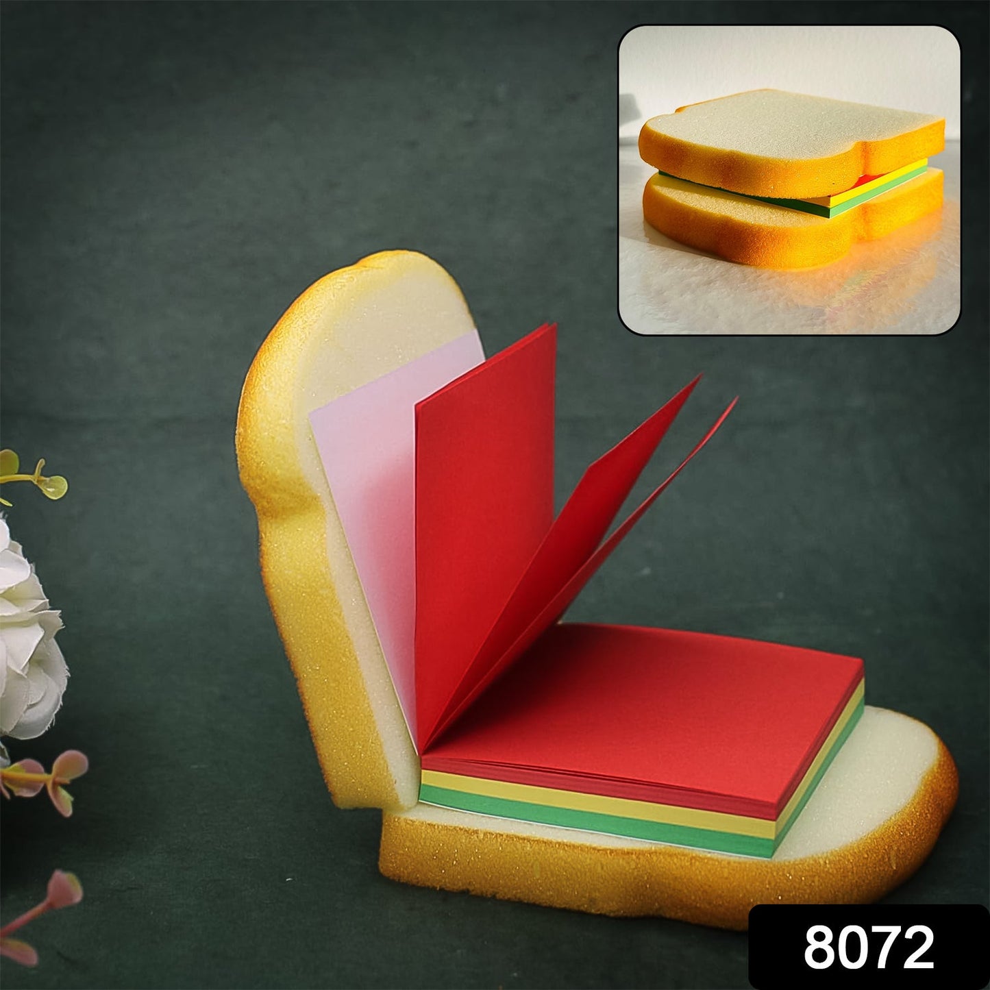 creative memo pad with sandwich theme, novelty sandwich sticky notes for kids and teens, colorful note pad for reminders and messages, gift-worthy quirky sticky memo notes, multicolor sandwich notepad for daily use, sandwich sticky note pad for to-do lists and doodles