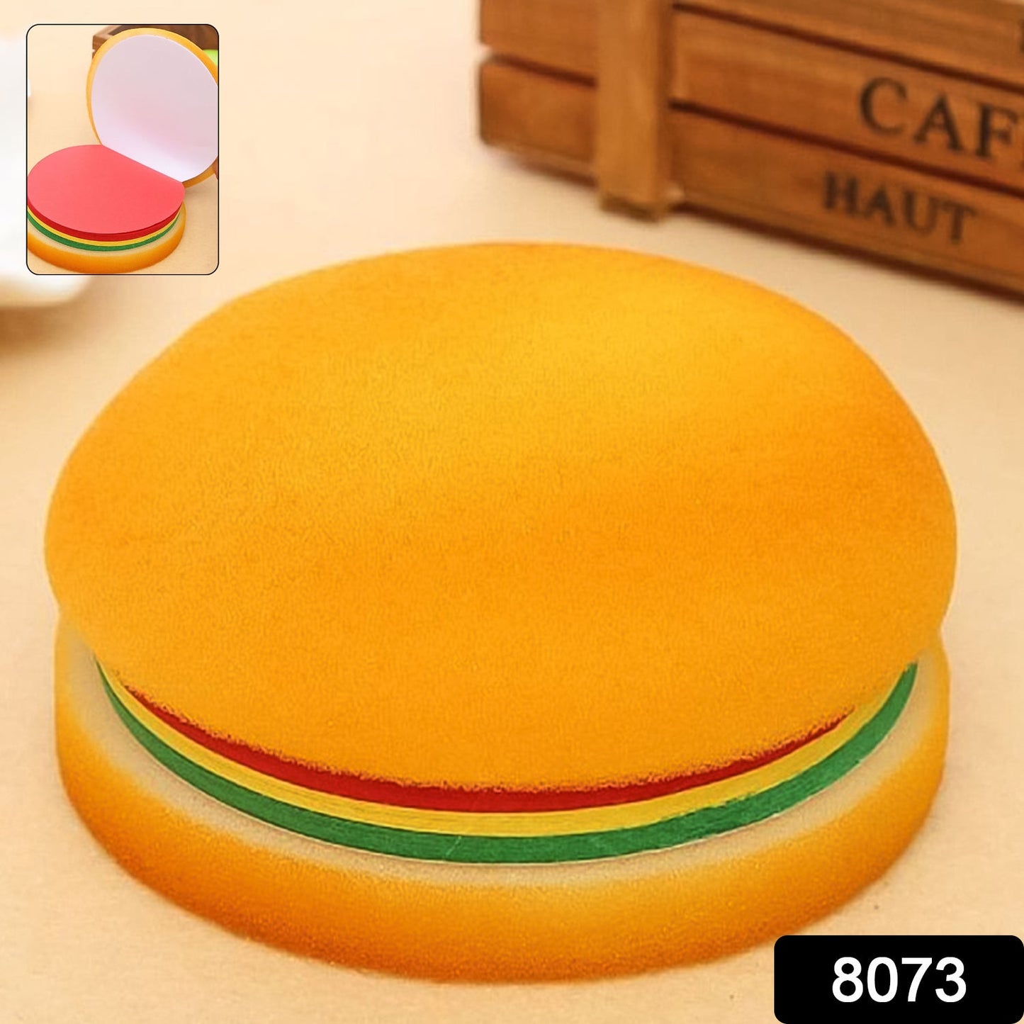 novelty burger memo pad for reminders, multicolor sticky notes for kids and professionals,