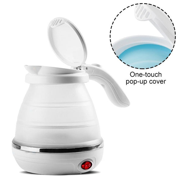 Foldable silicone kettle, electric boiler for camping, foldable electric kettle, travel electric kettle, silicone kettle, portable hot water boiler, camping electric kettle, compact kettle, mini electric kettle