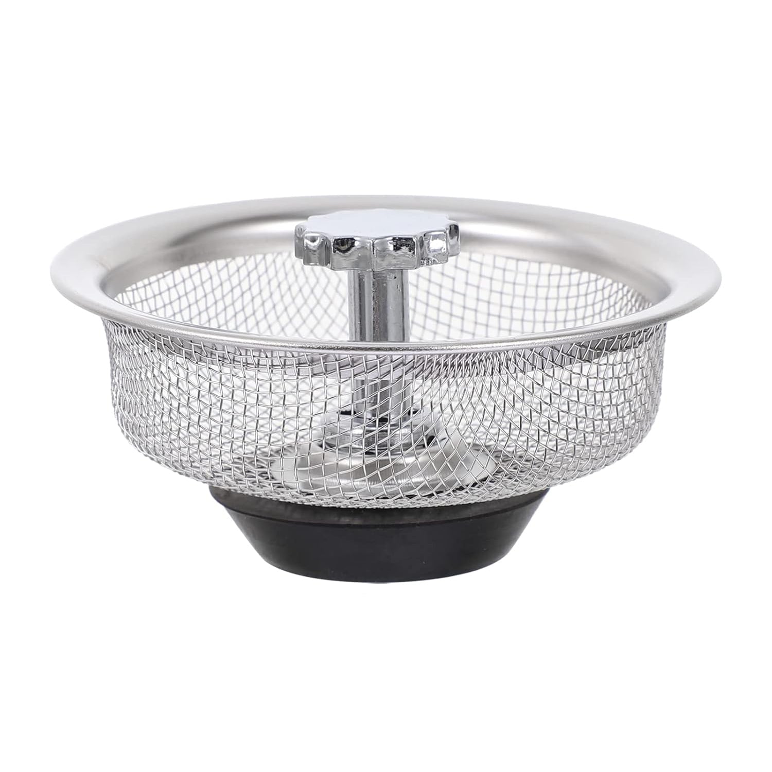stainless steel sink strainer basket, 2 pc kitchen drain filter for food waste, sink drain basket filter set, food catcher strainer for kitchen sink,