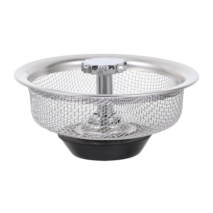 stainless steel sink strainer basket, 2 pc kitchen drain filter for food waste, sink drain basket filter set, food catcher strainer for kitchen sink,
