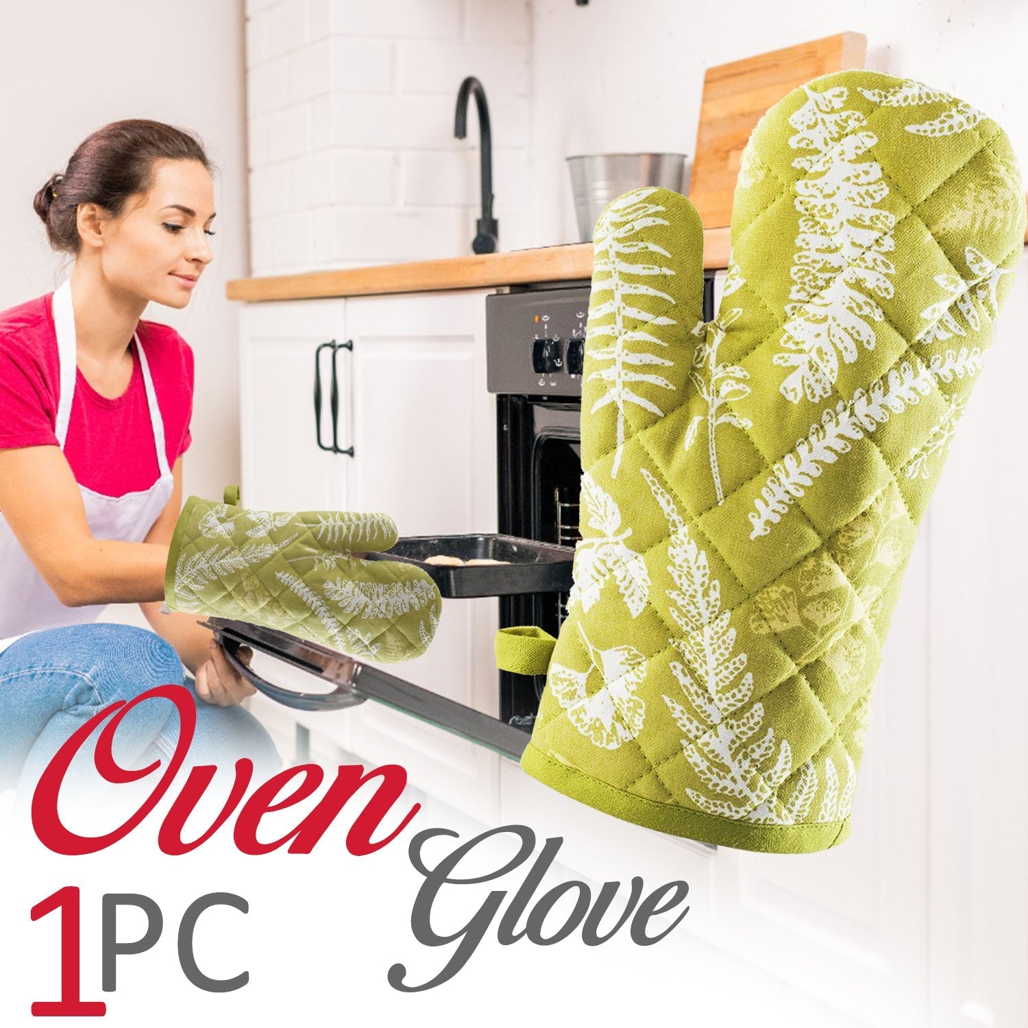 Padded cotton baking essential, heat proof for oven and microwave. oven glove cotton, baking gloves heat proof, microwave mittens, kitchen gloves for cooking, long oven gloves, heat resistant glove, washable oven mitt, OTG glove, unisex baking mitt