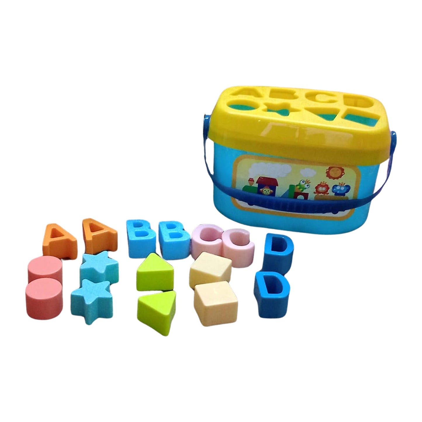 baby first block set for toddlers, non-toxic ABCD learning toy set, educational shape sorting blocks for babies, toddler stacking blocks toy set,