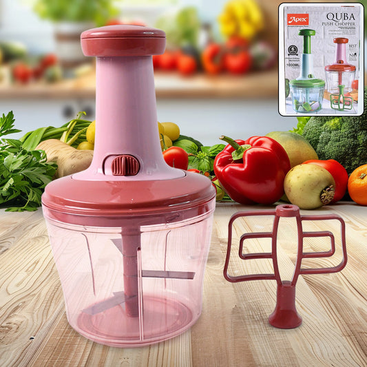 apex quba 1000ml push chopper for kitchen use,