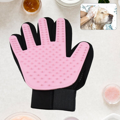 pink silicone exfoliating bath glove, silicone shower mitt for deep cleaning, quick-dry silicone bath scrubber glove, exfoliating glove for body cleansing,
