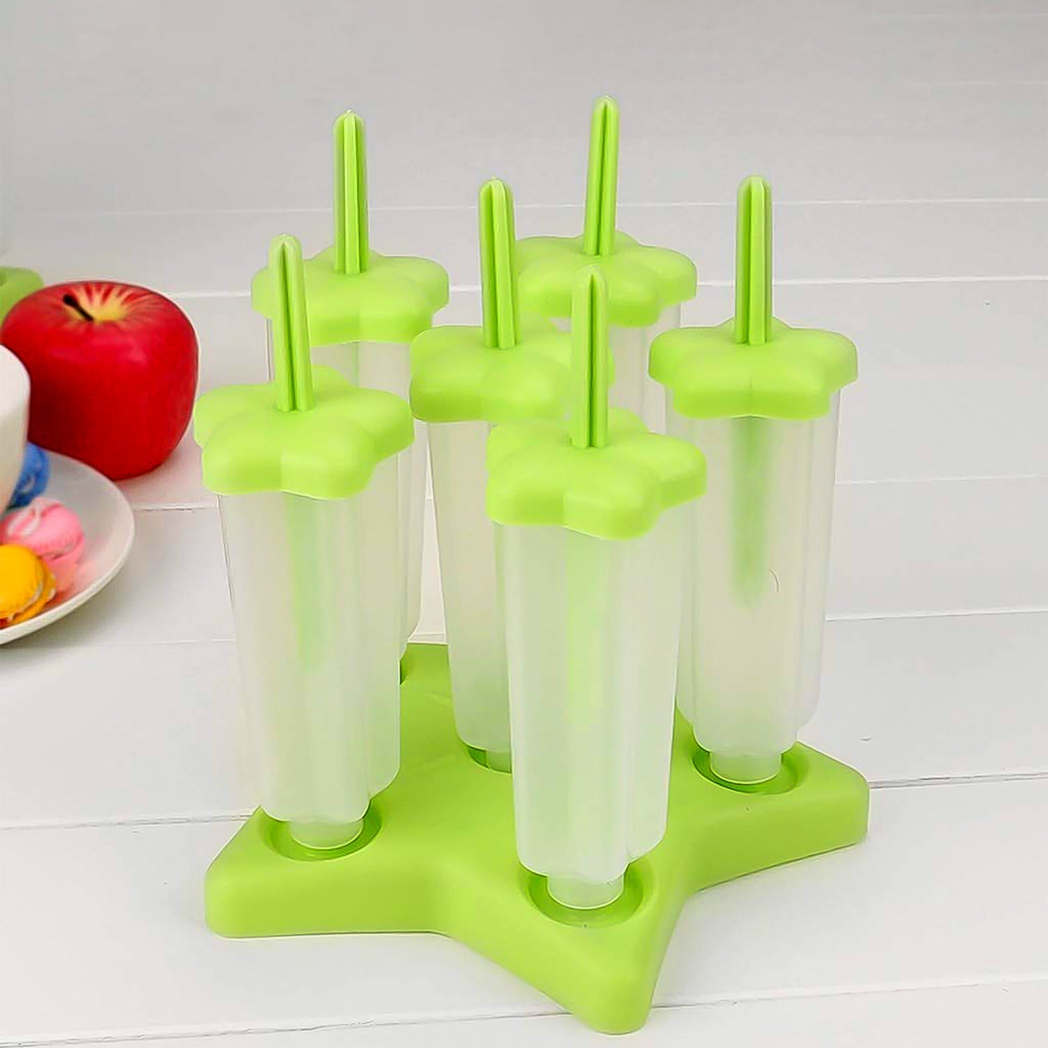 reusable plastic ice cream molds with lids 12 piece set, homemade popsicle molds BPA-free, DIY plastic ice cream mold set for summer treats, colorful ice cream maker molds with sticks and covers, food-grade popsicle mold set with lids,