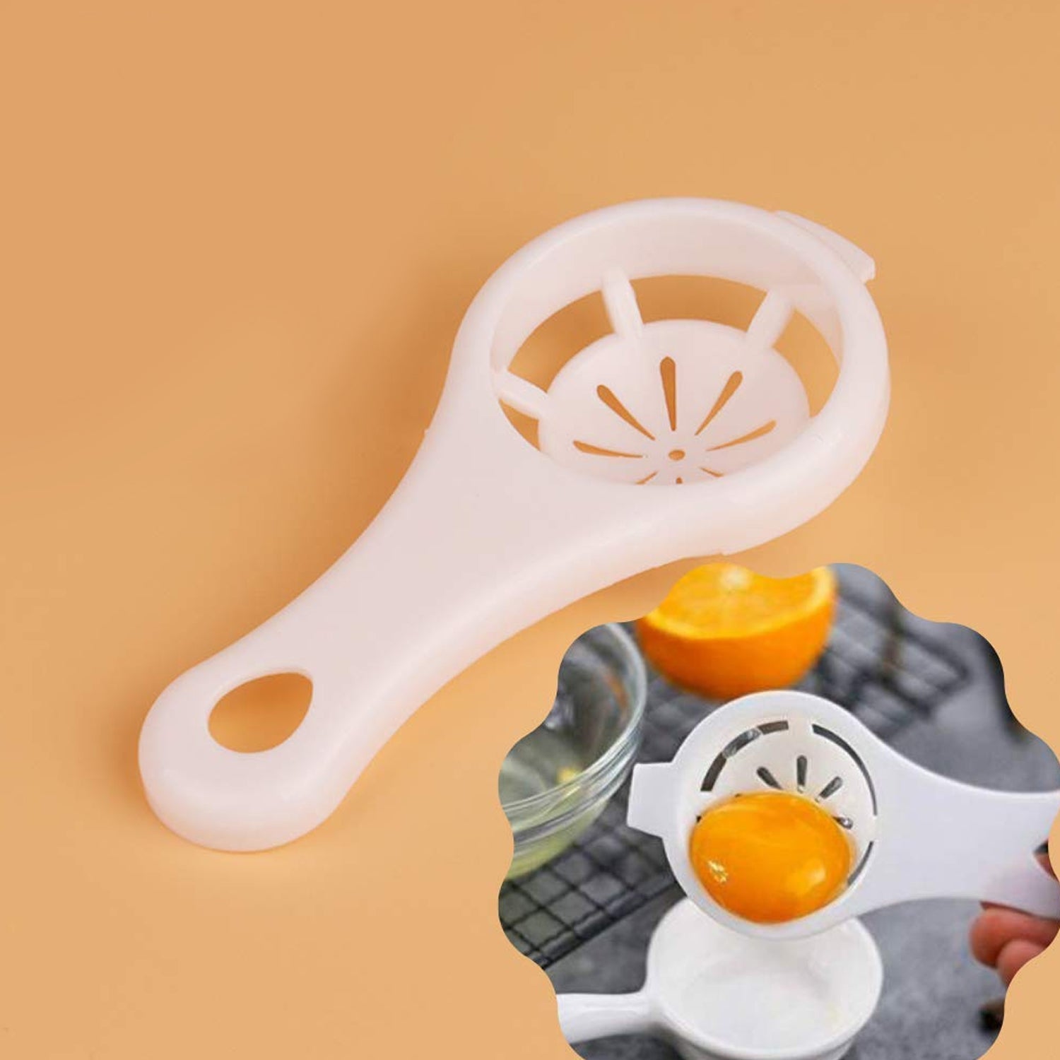 egg white and yolk separating tool, hygienic egg separator for Indian kitchen, small kitchen gadget for egg yolk removal,