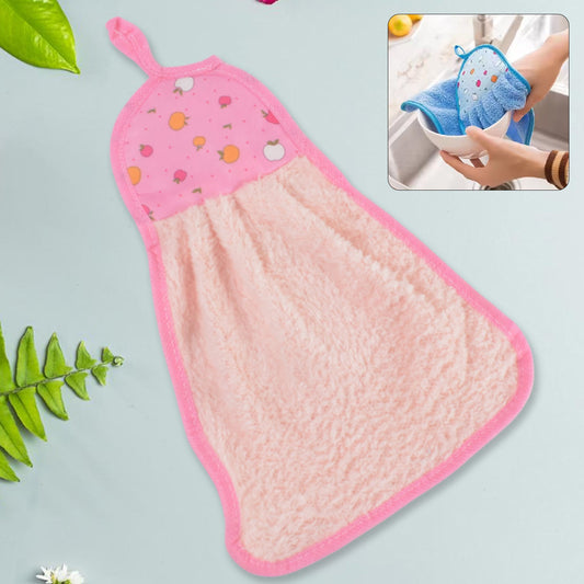 microfiber hanging hand towel with loop for kitchen use, pack of 3 soft microfiber napkins for bathroom and kitchen, quick dry towel for hand wiping with hanging loop,