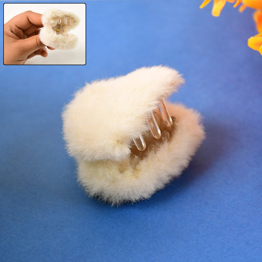 6 pc fluffy hair claw clips pastel colors, jumbo plastic claw clips for thick hair, pastel jumbo hair clips set for women, soft fluffy claw clips for everyday styling, trendy plastic hair claws in pastel shades, strong grip jumbo hair clips for long hair,