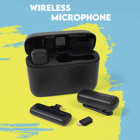 USB-C wireless collar mic for smartphone and tablet, plug and play lavalier mic with 2.4GHz wireless transmission, wireless USB-C mic set for YouTube and podcasting