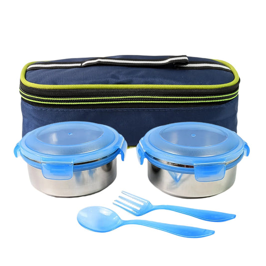 bite lunch box with insulated bag and cutlery, leak-proof lunch box for school and office, insulated tiffin box with spoon and fork, stylish lunch box for travel and work, bite brand lunch container with heat retention, BPA-free lunch box with compartments and bag,
