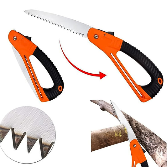 15 inch mini folding pruning saw, garden hand saw for wood and tree cutting, portable tree pruning saw for outdoor use, sharp folding saw for gardening,