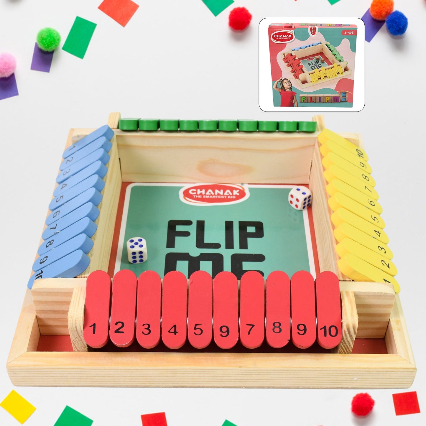 shut the box wooden board game set, flip me dice game for kids and adults, multiplayer wooden dice game with numbered tiles, classic shut the box game for family fun, 