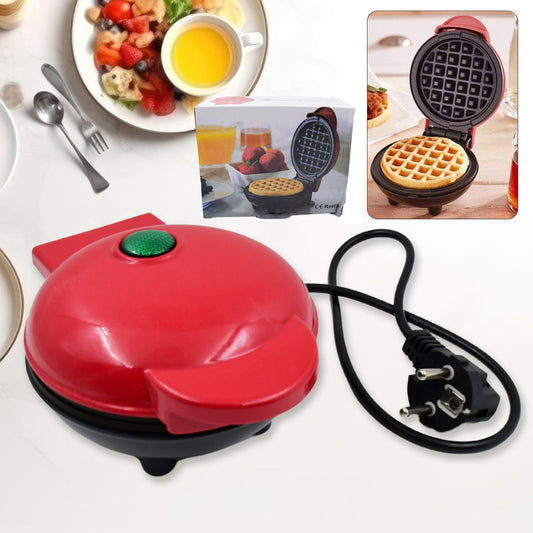 portable 3‑in‑1 mini waffle maker easy clean non-stick, compact waffle iron breakfast snack maker, small 3‑in‑1 waffle sandwich maker