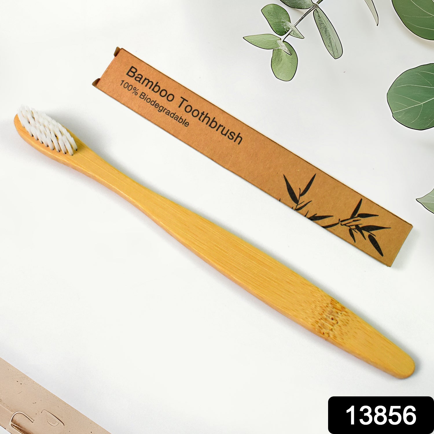  natural wood toothbrushes with soft bristles, bamboo handle toothbrush for sensitive gums, zero waste toothbrush set with soft bristles