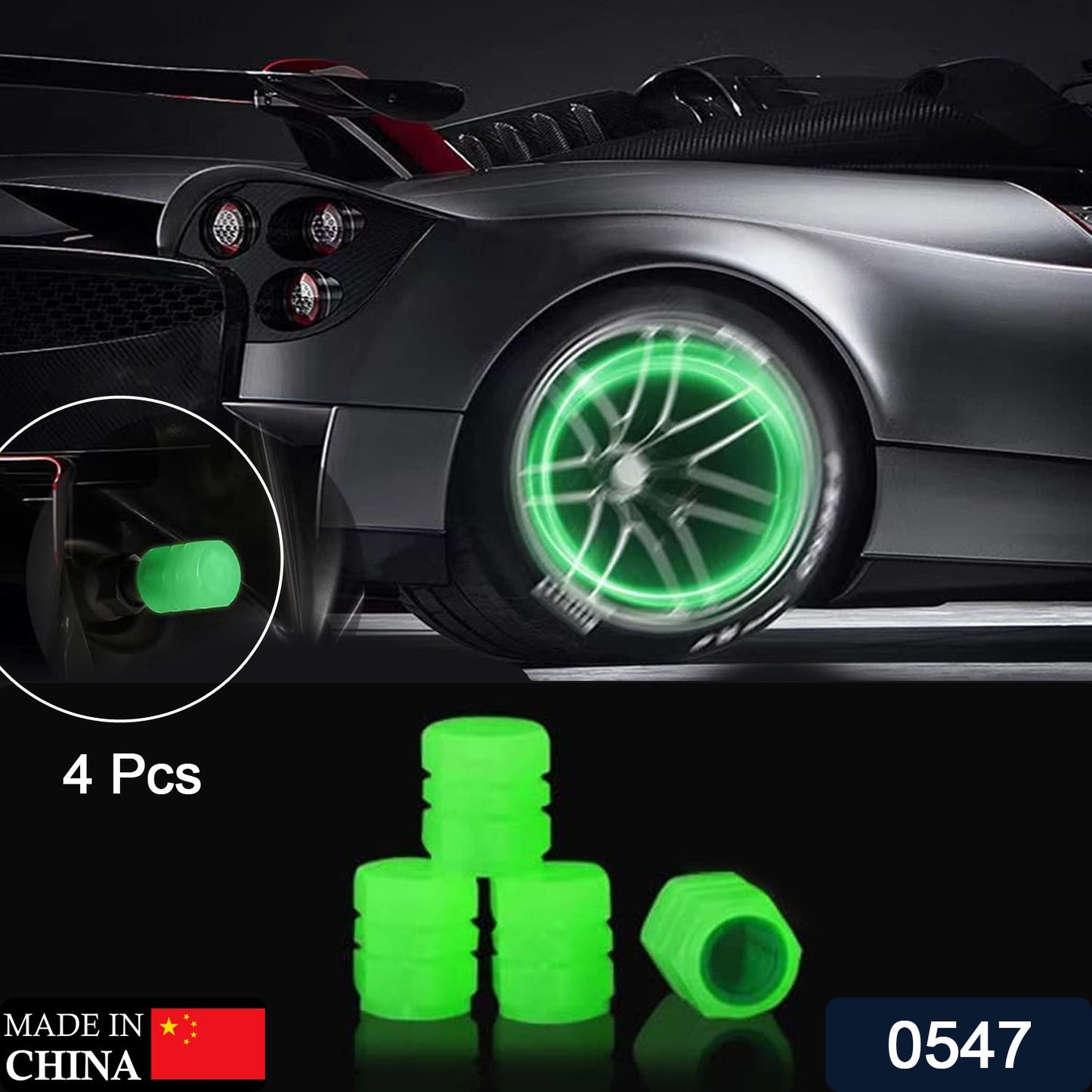 tyre valve caps, glow valve caps, luminous valve caps,