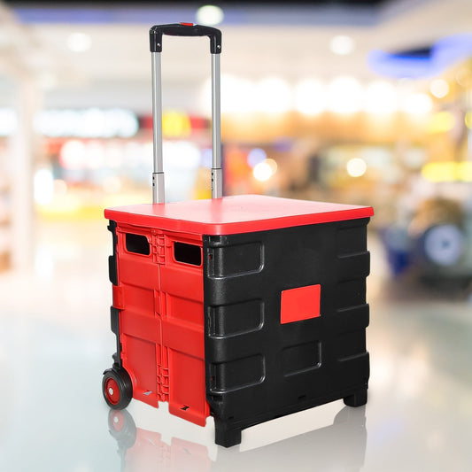 foldable shopping trolley cart with wheels, portable grocery basket with handle, collapsible travel trolley cart, lightweight foldable grocery cart, travel shopping trolley handle wheels

