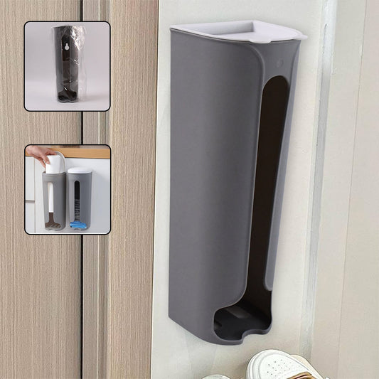 portable grocery bag holder for kitchen wall, trash bag organizer wall mount storage, compact plastic bag holder for daily use,