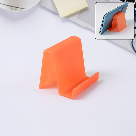 durable plastic mobile phone stand in assorted colors, angled support mobile stand for desk use, 10 piece plastic phone holder set for office and home