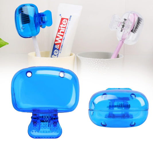 plastic toothbrush head cover cap set of 5, travel toothbrush protector caps for hygiene, toothbrush head cover for travel and daily use, colorful toothbrush caps for hygienic storage, 5-piece toothbrush protectors for family pack