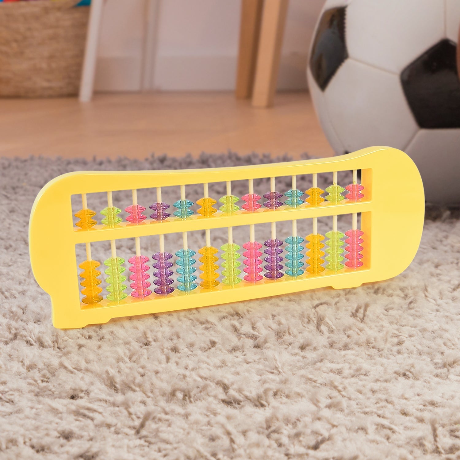 educational abacus with 13 rods for kids, colorful abacus for early maths learning, wooden abacus tool for children’s brain development, 13 rod abacus for basic math practice, preschool learning abacus for numbers and counting,