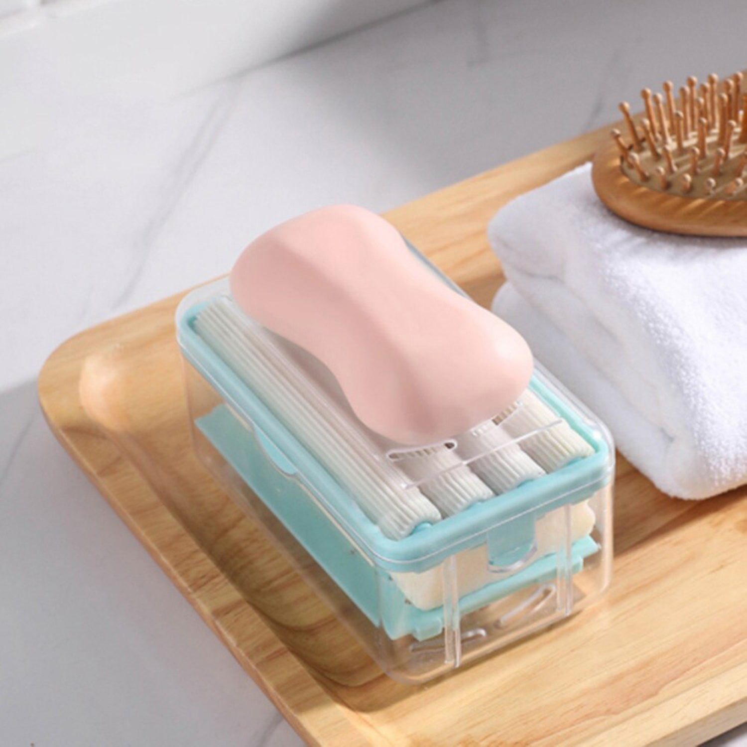 2-in-1 soap dish, portable soap dispenser, foaming soap box, soap holder with roller, soap lathering box, multifunctional soap dish, soap dish for bathroom